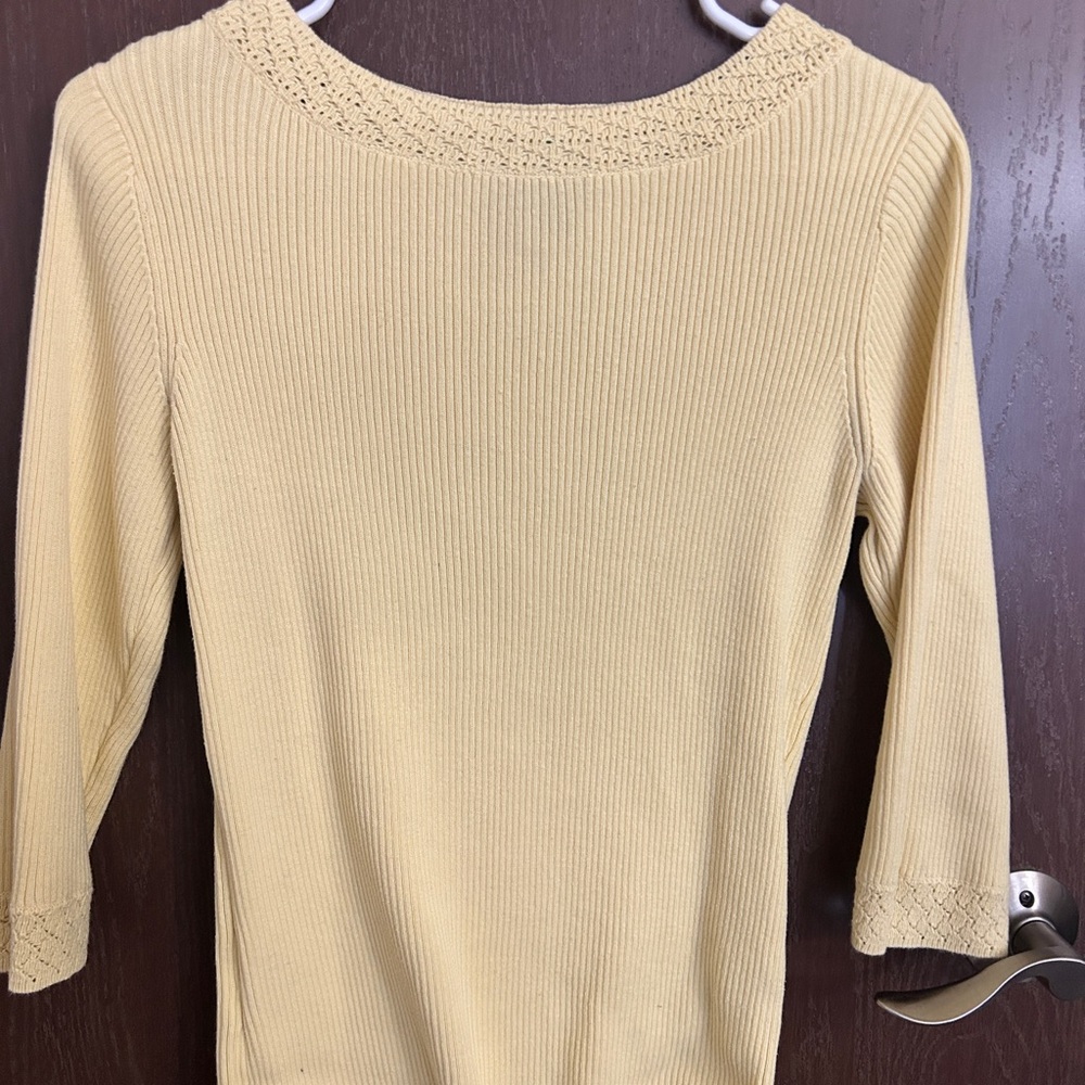 Westbound Light Yellow Knit Top